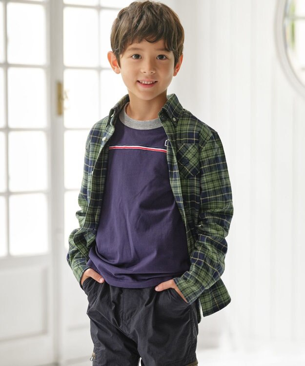 J.PRESS KIDS 【140-170cm】起毛チェックシャツ グリーン系4