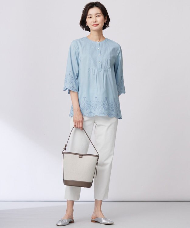 J.PRESS LADIES 【2way】Bucket キャンバス バッグ モカ系