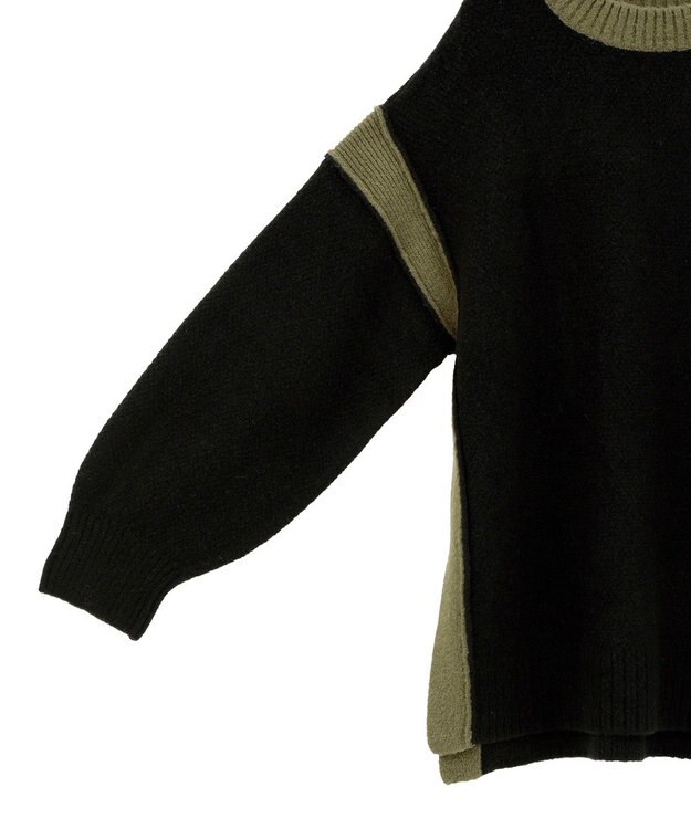 AMERICAN HOLIC バイカラーニットプルオーバー【WEB限定カラー有り】 Gray Mixture