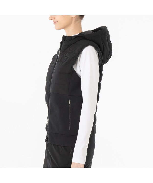 ZERO HALLIBURTON ハイブリット中綿ベスト ZHG-W4A 4b 82876 ゴルフウェア ブラック