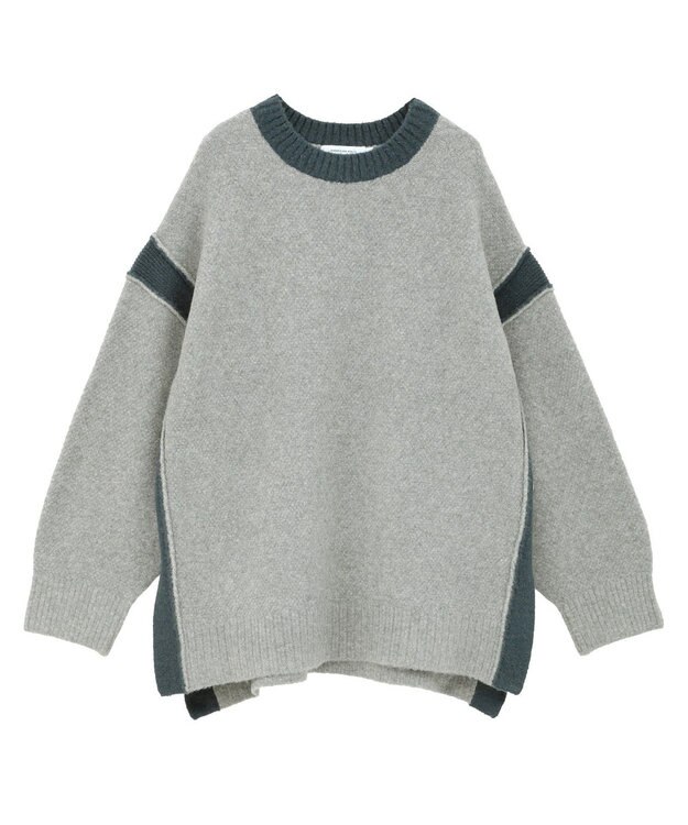 AMERICAN HOLIC バイカラーニットプルオーバー【WEB限定カラー有り】 Gray Mixture