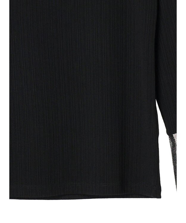 earth music&ecology 袖シアープルオーバー Black