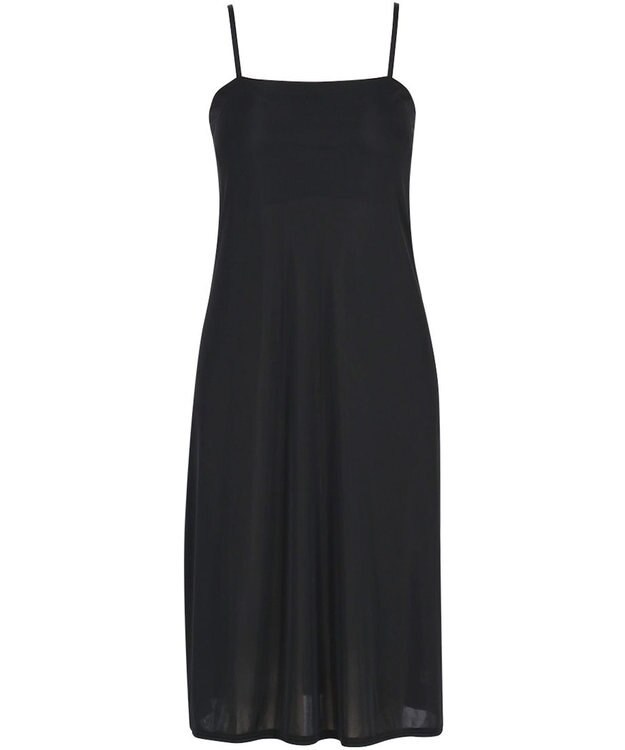 Wing カップ付きワンピース ラク きれいなバストシルエット 【シンクロブラワンピ】 キャミソール スリップ ET6022 ウイング／ワコール ブラック