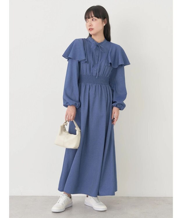 earth music&ecology デニムライクワンピース Blue