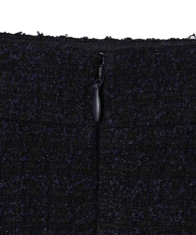 23区 【セットアップ対応】シャインツイードストレッチ スカート ネイビー系