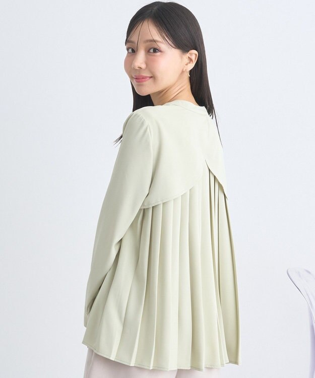 earth music&ecology バックプリーツブラウス Mint Green