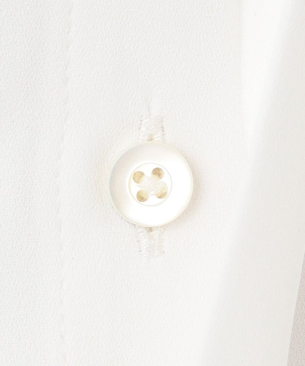 J.PRESS LADIES S 【洗える】パウダージョーゼット ボウタイ バンドカラー ブラウス ホワイト系