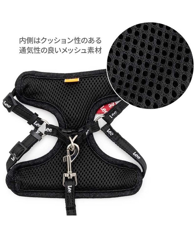 PET PARADISE Lee ループノット ハーネス＆リード 小型犬 Ｓ ブラック
