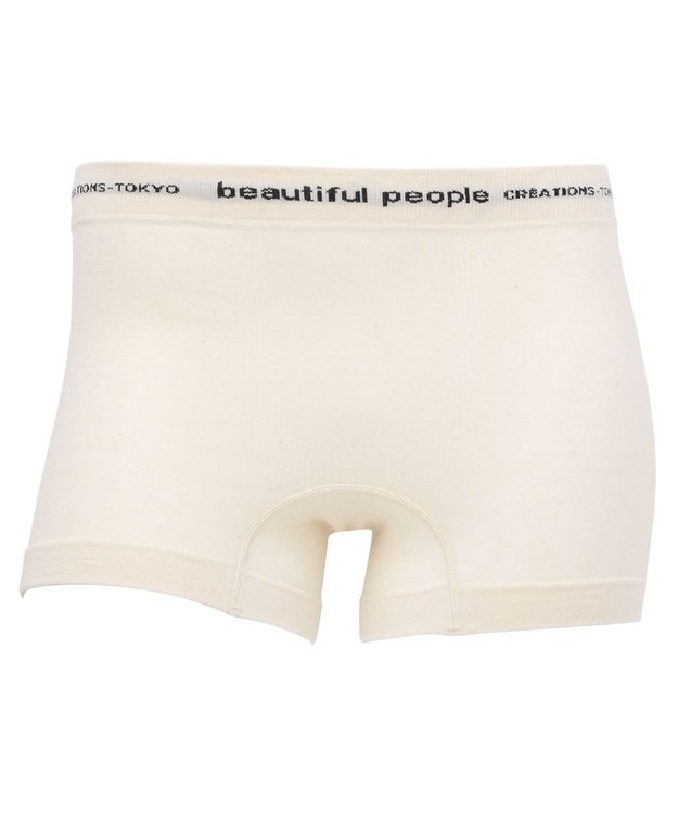 WACOAL MEN ユニセックス <beautiful people>コラボ 【PANTS HOLIC】 ボクサーパンツ ワンサイズ（S-LL） オーガニック綿混 前閉じ 下着 レディース メンズ WT8000 /ワコールメン アイボリー