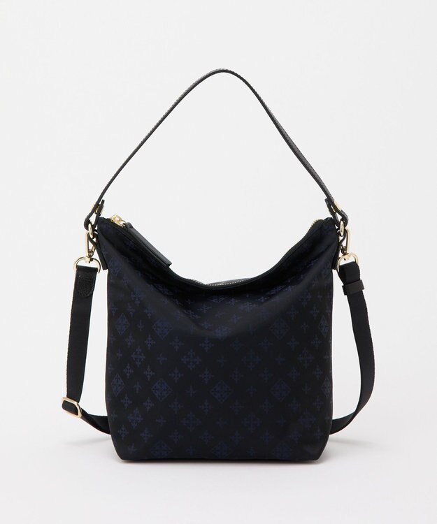 russet ナイロンジャガード2WAYミニショルダーバッグ(CE-1627) Black/Navy