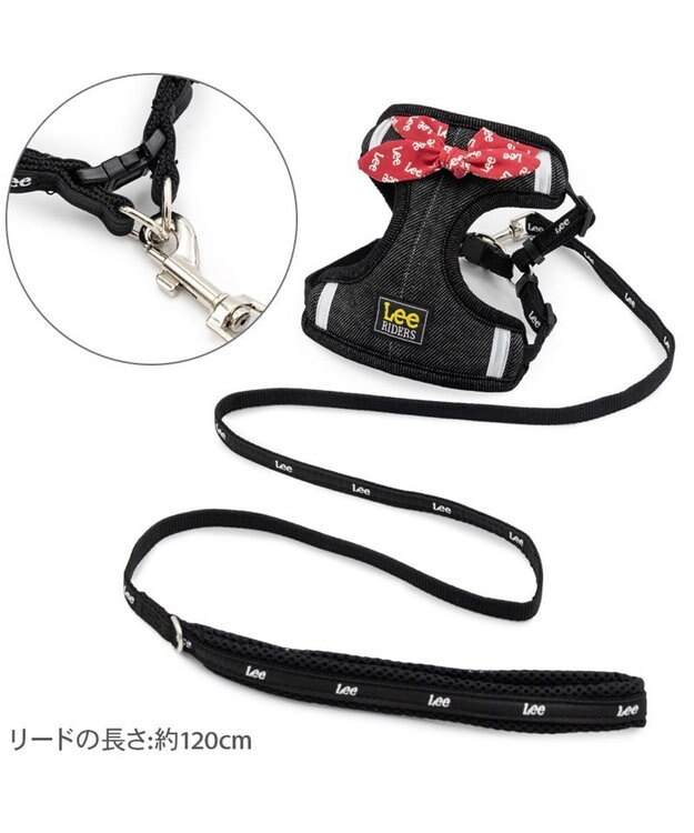 PET PARADISE Lee ループノット ハーネス＆リード 小型犬 Ｓ ブラック