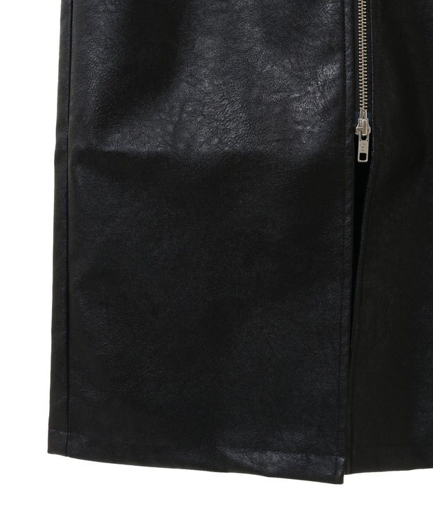 Green Parks ・ＥＬＥＮＣＡＲＥ　ＤＵＥフェイクレザーＷ－ＺＩＰスカー Black