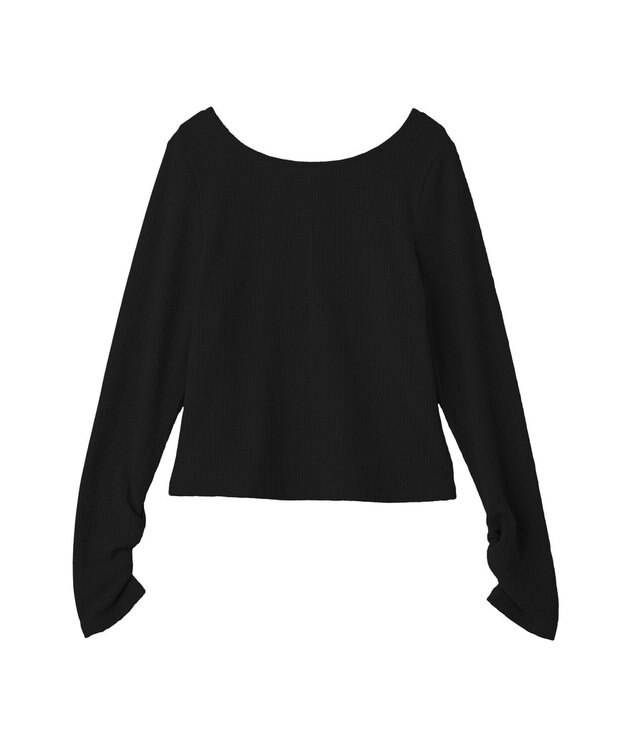 earth music&ecology 【前後2WAY】ツイストカットアウトプルオーバー Black