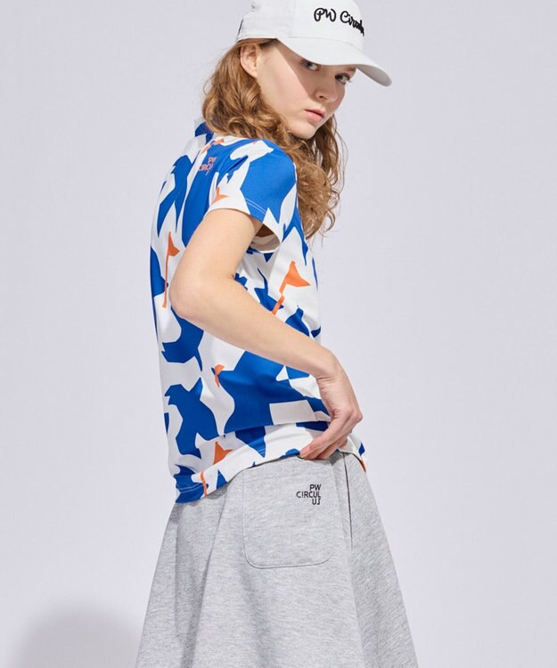 PW CIRCULUS 【WOMEN】ＤＯＶＥ柄モックネック ゴルフウェア レディース スカイブルー系5