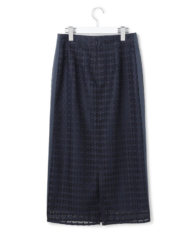 ICB グリッドパターンレース スカート ダルブルー