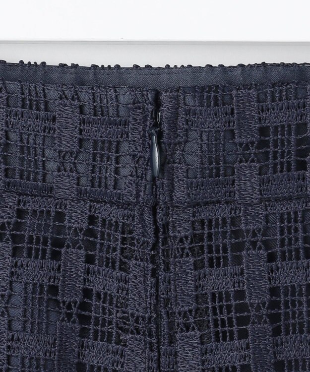 ICB グリッドパターンレース スカート ダルブルー