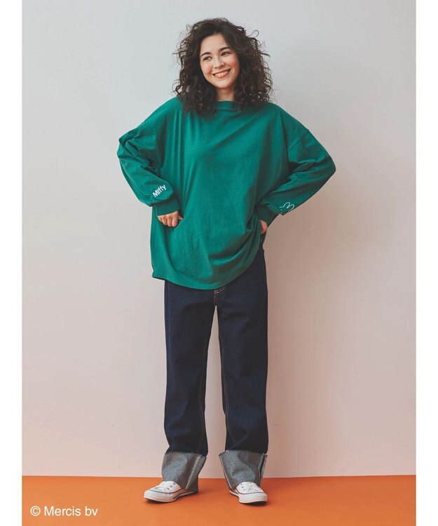 Green Parks ｍｉｆｆｙ／袖刺繍ロンＴ Green