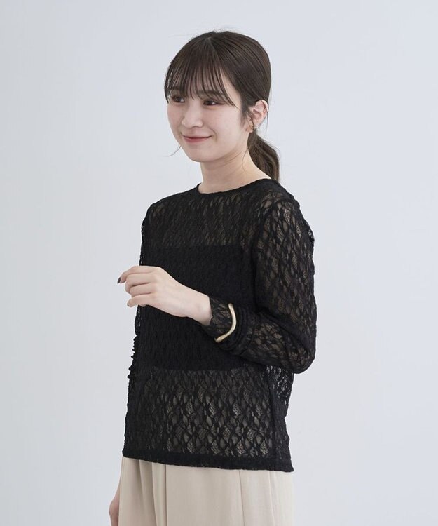 Green Parks レースプルオーバー Black