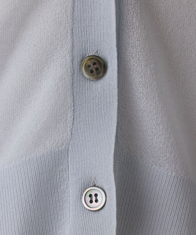 GRACE CONTINENTAL シアージョーゼットカーディガン ブルー