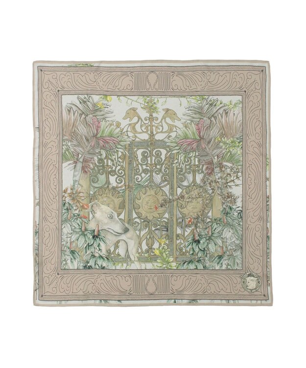 MOONBAT SWASH LONDON(スウォッシュロンドン） シルクツイルスカーフ GATE 68×68cm 日本製 ピンク