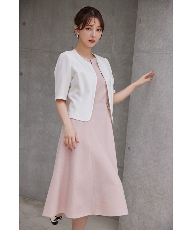 TOCCA 【洗える・消臭】BRIGHT LUMINOUS 半袖ジャケット アイボリー系