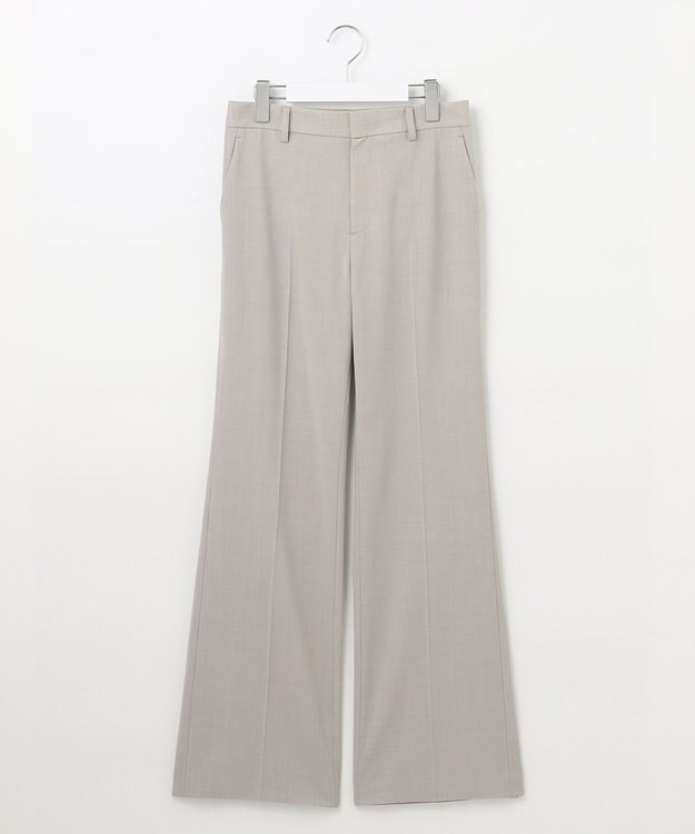 自由区 【セットアップ対応・洗える】ウールブレンドセットアップ パンツ ライトグレー系