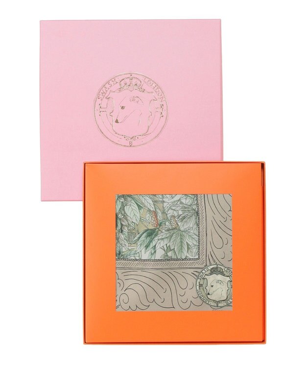 MOONBAT SWASH LONDON(スウォッシュロンドン） シルクツイルスカーフ GATE 68×68cm 日本製 ピンク