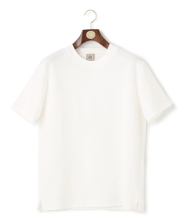J.PRESS MEN ヴァーティカルケーブルTシャツ ホワイト系