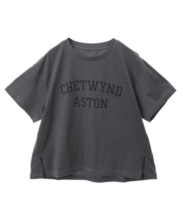 Green Parks 汗染み防止カレッジロゴボックスＴシャツ Charcoal Gray