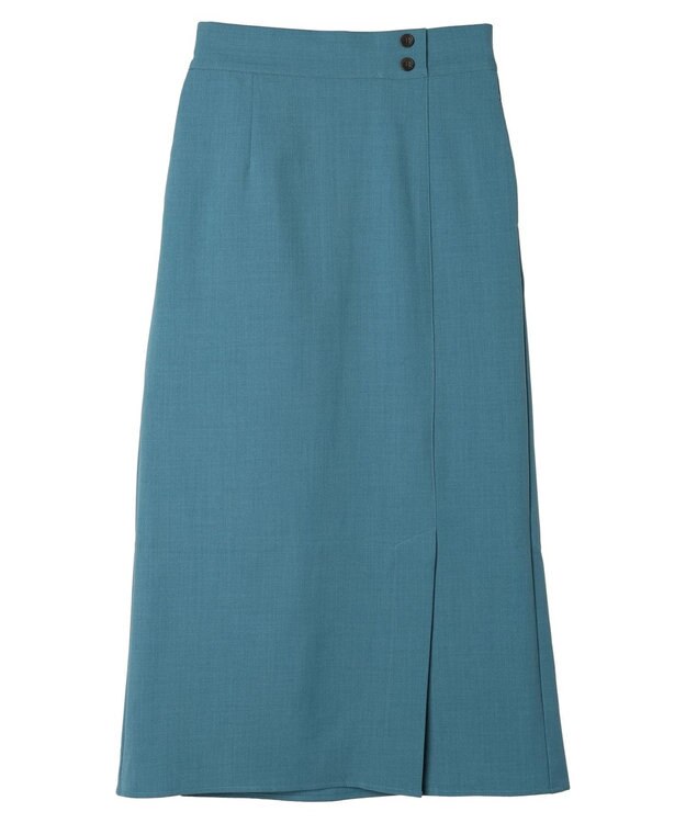 Green Parks 接触冷感　きれいシルエットＩラインスカート Blue