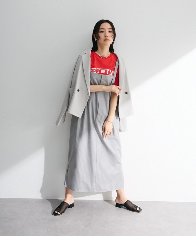 Green Parks 汗染み防止カレッジロゴボックスＴシャツ Charcoal Gray