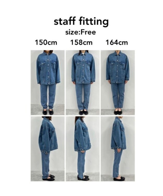 WEGO 【ANGIE VINTAGE】ビッグシルエットデニムジャケット / オーバーサイズGジャン ブルー