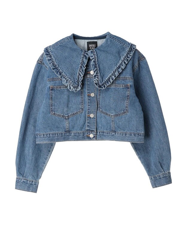 Green Parks ・Ｄｏｕｂｌｅ　Ｆｌａｇｓ　フリルカラーＧジャン Light Indigo