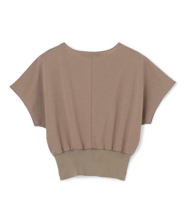 uncrave ダブルフェイスジャージー ドルマンスリーブリブトップス トープ