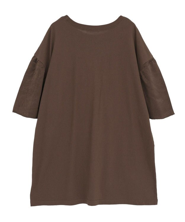 Green Parks 袖サテンドッキングチュニック Brown