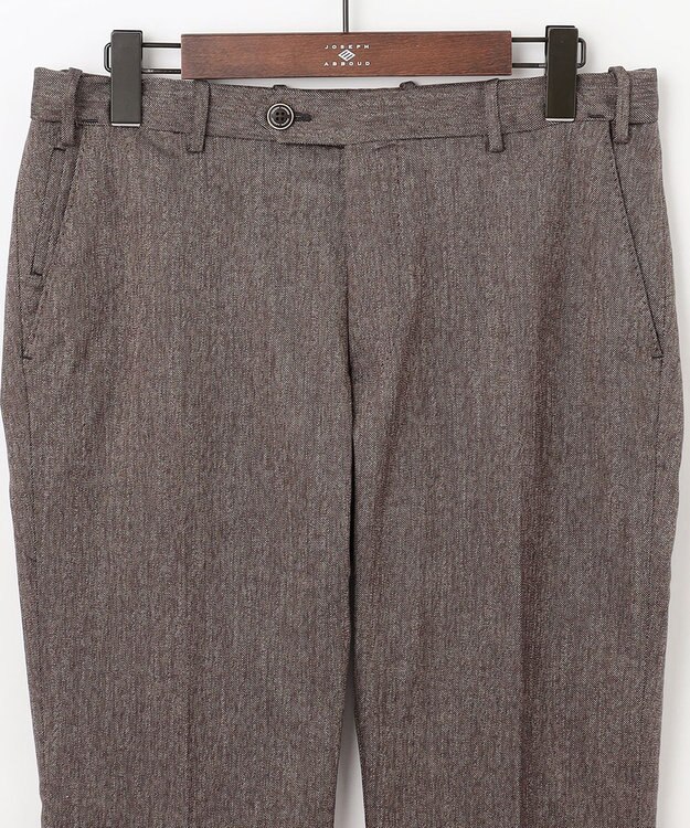 JOSEPH ABBOUD 【キングサイズ・ウエストも伸びる！/暖か起毛裏地付/2WAYストレッチ/ オーガニック】オーガニックコットン ウオーム パンツ ベージュ系