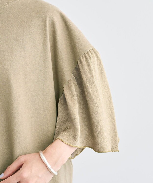 Green Parks 袖サテンドッキングチュニック Khaki