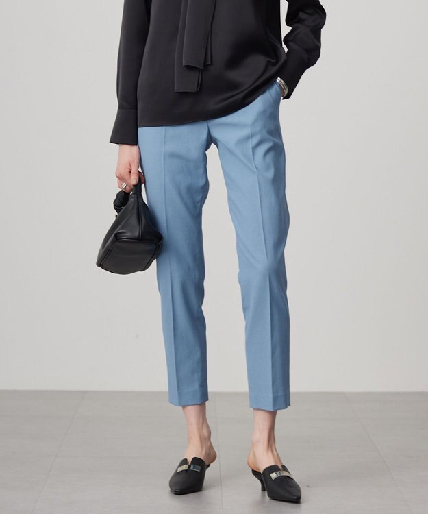 ICB L 【接触冷感・UVカット・透け防止・吸水速乾・洗える】 シェルタリングドライオックス スティックパンツ サックスブルー系