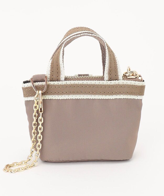 TOCCA 【新色に大人なベージュカラーが追加！】BICOLOR RIBBON MINI CHARM ミニチャームポーチ ベージュ系