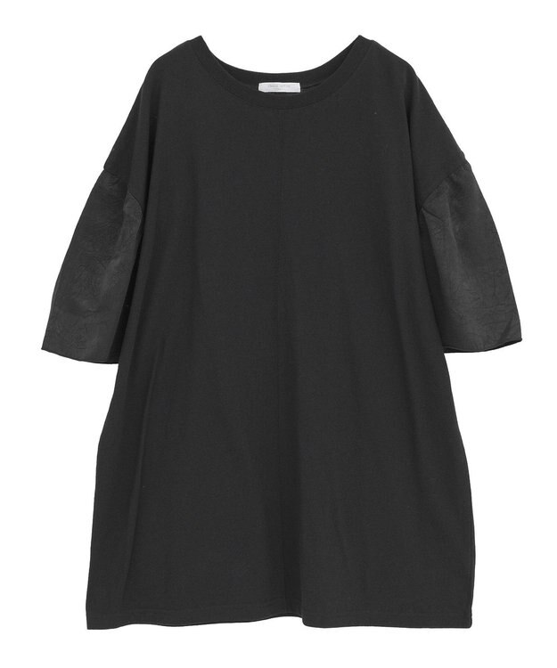 Green Parks 袖サテンドッキングチュニック Black