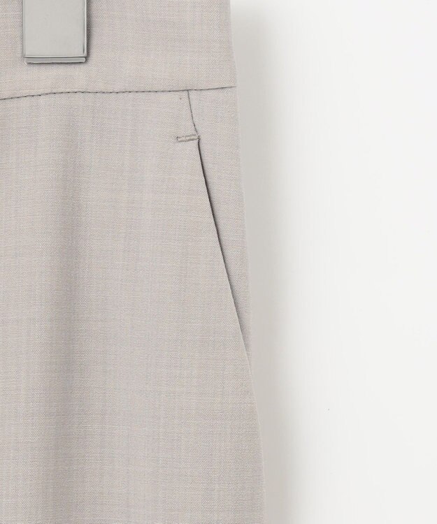 自由区 【セットアップ対応・洗える】ウールブレンドセットアップ パンツ ライトグレー系