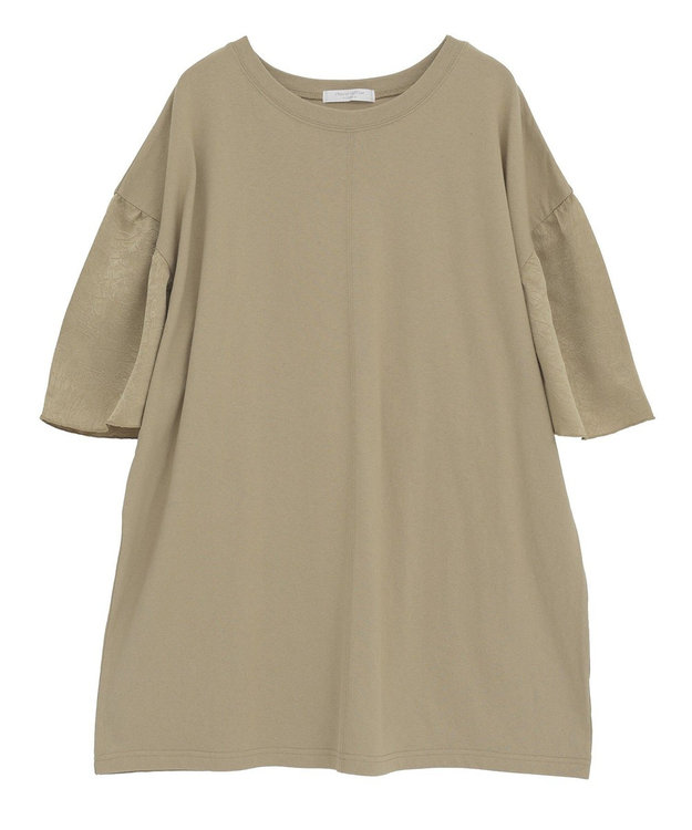 Green Parks 袖サテンドッキングチュニック Khaki