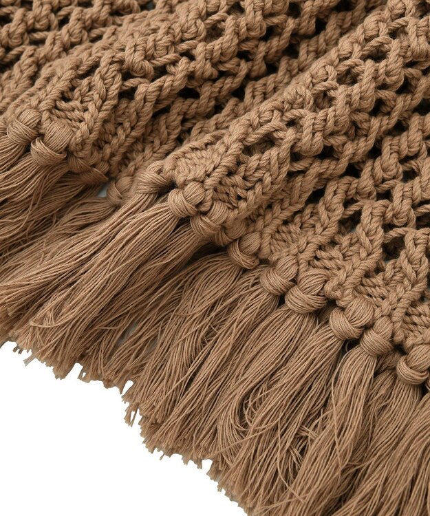 AMERICAN HOLIC 【前後2WAY】フリンジショートベスト Beige