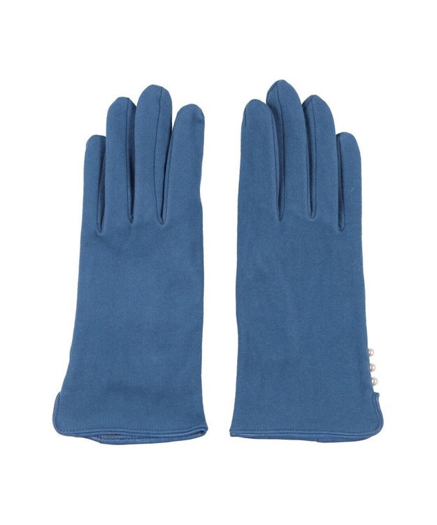 UNBILLION カシュネ cache nez / パールビーズ付きジャージー手袋 ブルー
