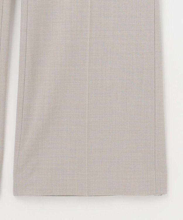 自由区 【セットアップ対応・洗える】ウールブレンドセットアップ パンツ ライトグレー系