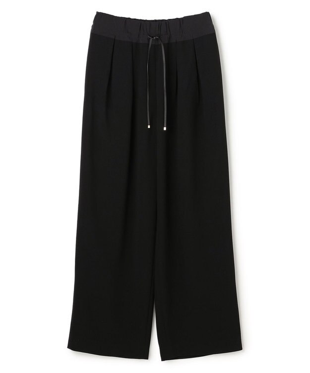 BEIGE， RUE / ドライタッチイージーセミワイドパンツ Black