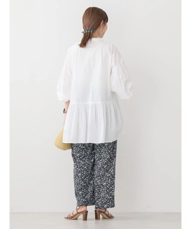 AMERICAN HOLIC サラックール／ＵＶカットティアードブラウス Off White