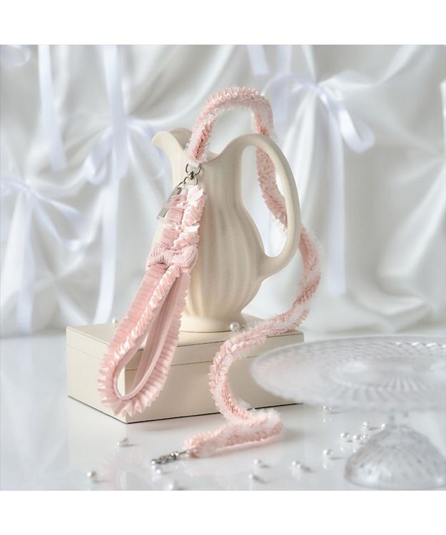 PET PARADISE cherircouture ツイード リボンリード 《ピンク》 ４Ｓ～３Ｓ ピンク