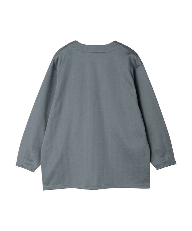 earth music&ecology ヘリンボーン調Ｖネックカーディガン Blue Gray