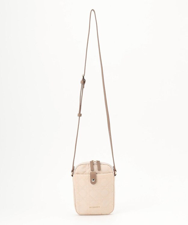 LA BAGAGERIE グリッドキルティングミニショルダー アイボリー